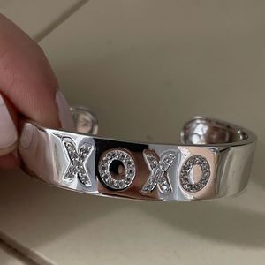 XOXO silver bangle bracelet
